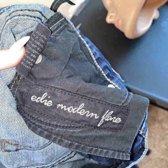 Club Monocojeans  Edie Modern Flare low rise medium wash wide leg SZ 29" - Picture 10 of 11